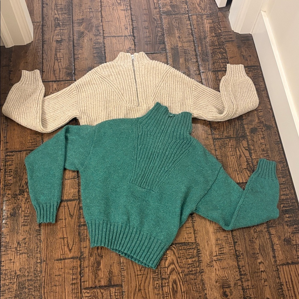 American Eagle Outfitters and Garage quarter zip